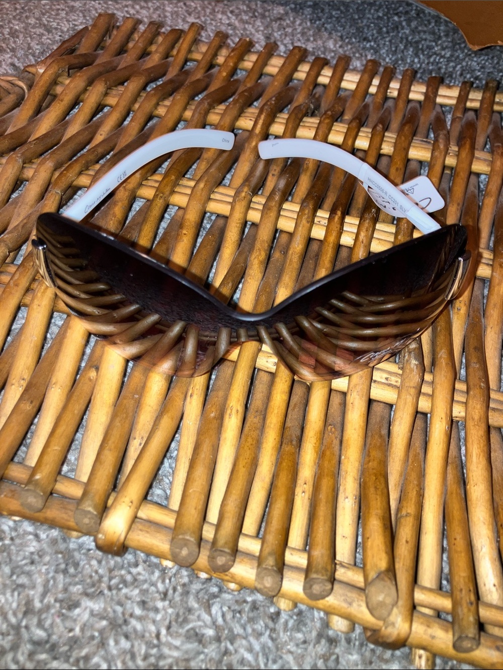 Circus by Sam Edelman Brown Tortoiseshell Sunglasses with White Temples New